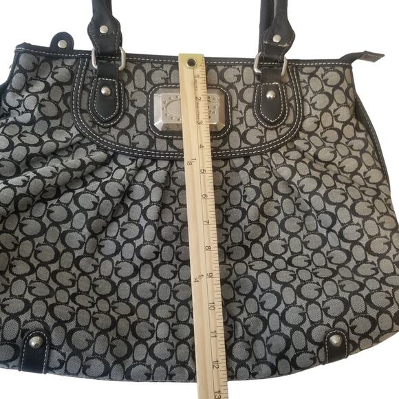 Guess Shoulder Bag with All Over Logo, Black Gray - Picture 10 of 13